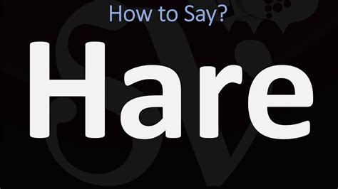 o'hare pronunciation|how to spell hare.